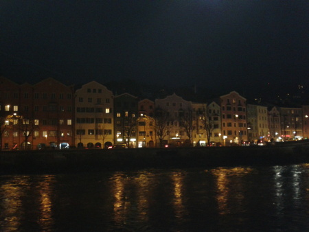 Innsbruck fleuve de nuit